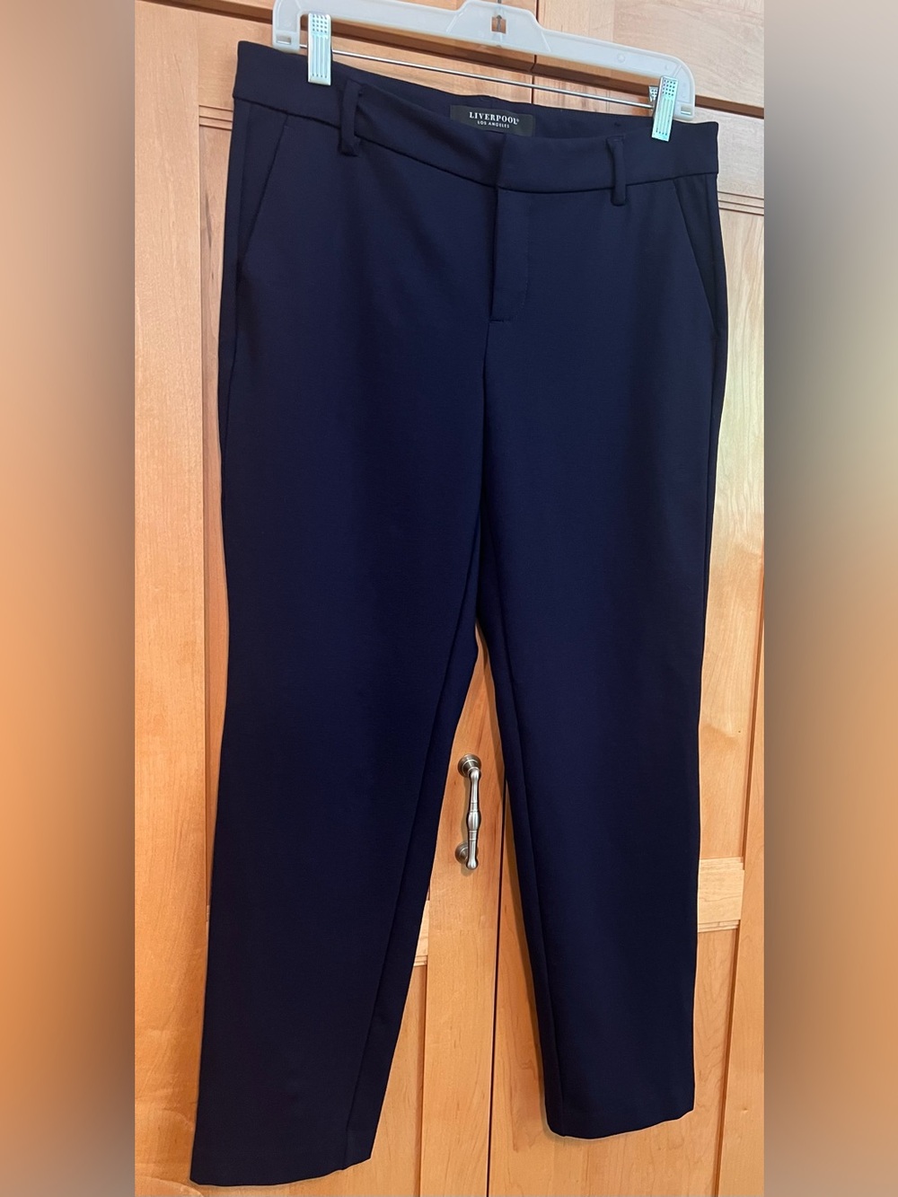 Liverpool Navy Front-Zip Pants Size 6